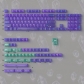 104+52 PC Crystal Purple Semitransparent Backlit Cool Keycaps Set Screen Printing for Cherry MX Mechanical Keyboard